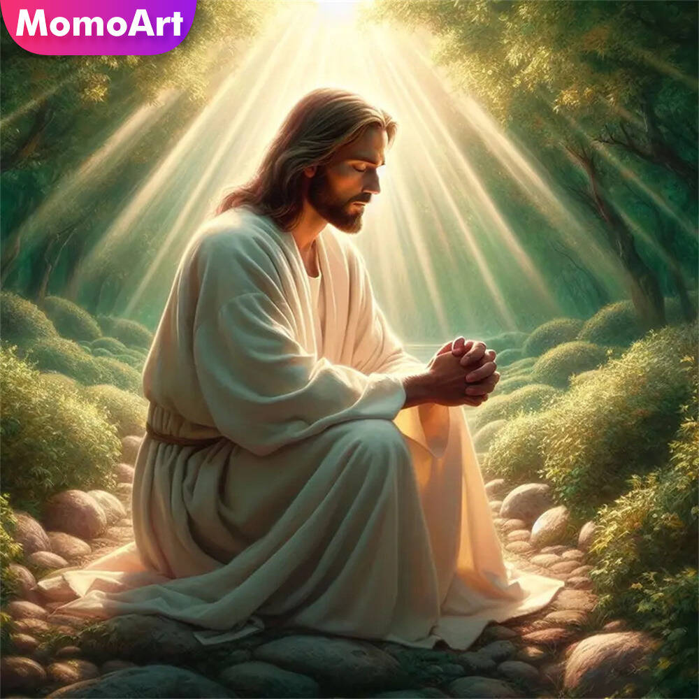 Embroidery Jesus - Momoart Orso Diamante Mosaico Animale Pittura