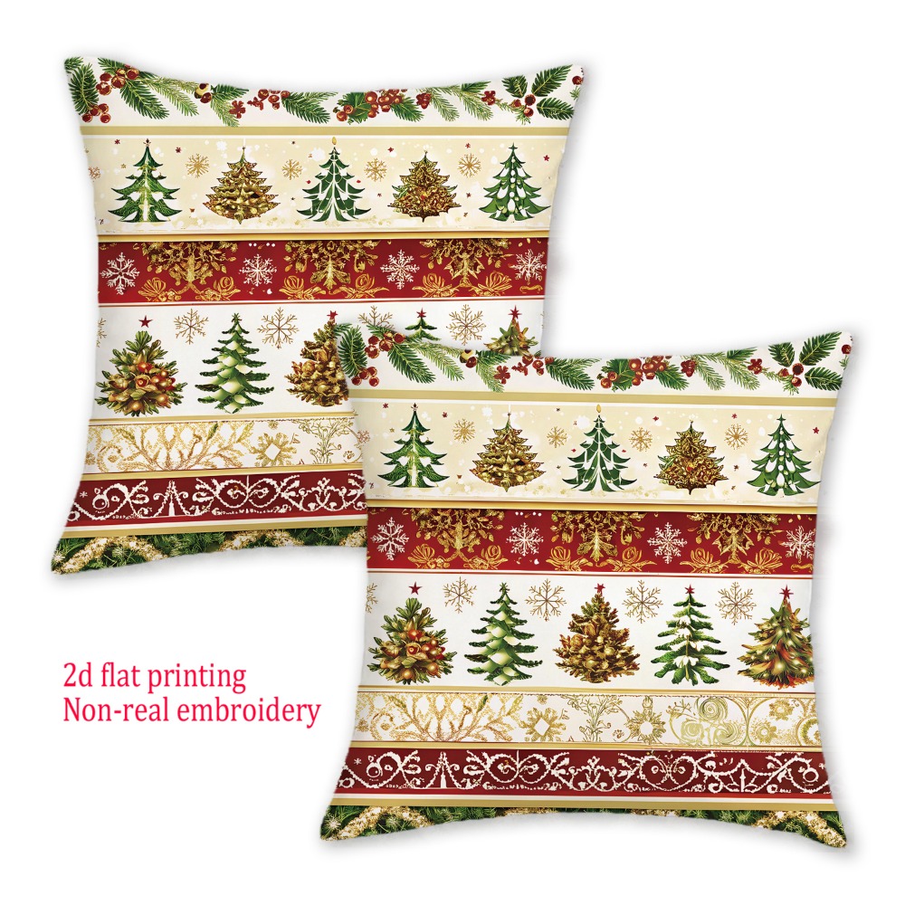 Embroidery Xmas Decorations - 2 pezzi, fodere per cuscini stampati