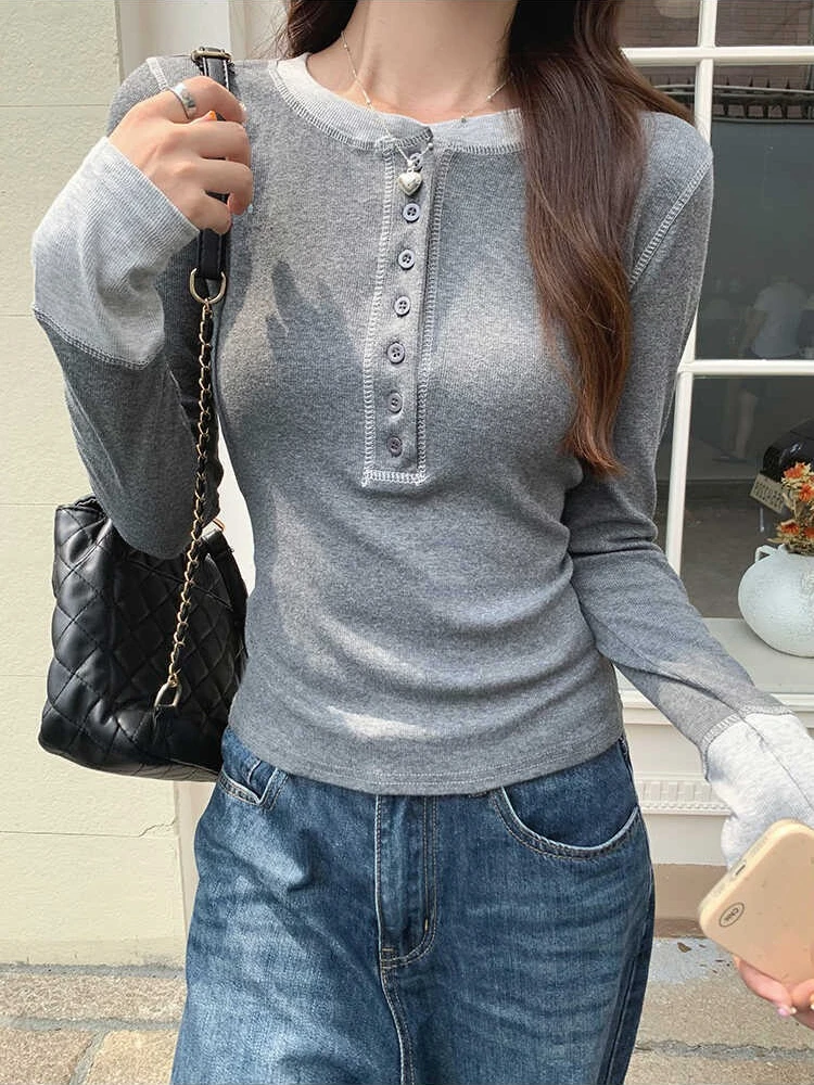 Embroidery Origin - T-Shirt Patchwork Y2K 2025, Top Grunge