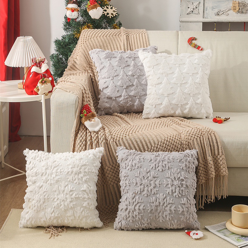 Embroidery Xmas Decorations - 45x45 cm Natale Fiocco di neve