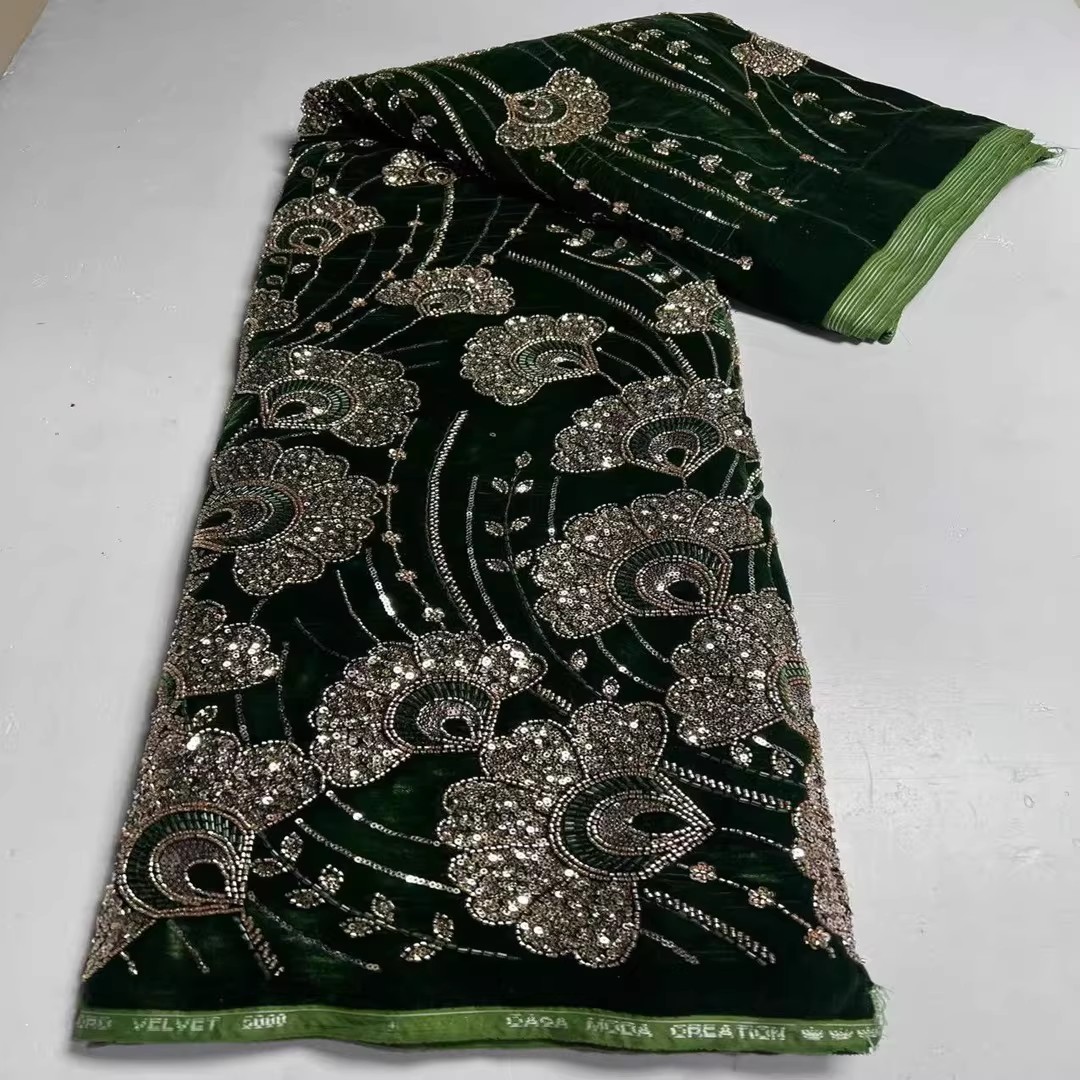 Velvet Fabric Embroidery - Tessuto in velluto nuovo da 5