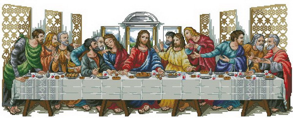 Embroidery Jesus - Ultima cena Gesù kit da cucito