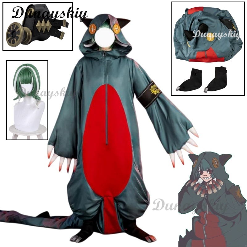 Embroidery Vest - Costume Cosplay Guita Gachiakuta, Parrucca, Maschera,