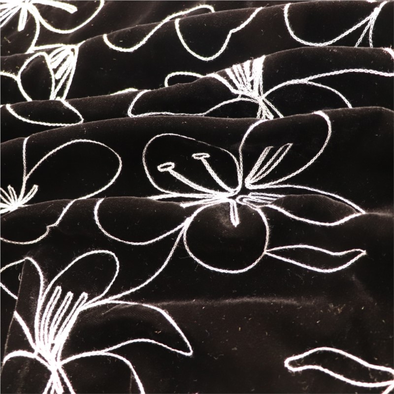 Il tessuto dell'abito da sera  - Velvet Fabric Embroidery recensione e prezzo