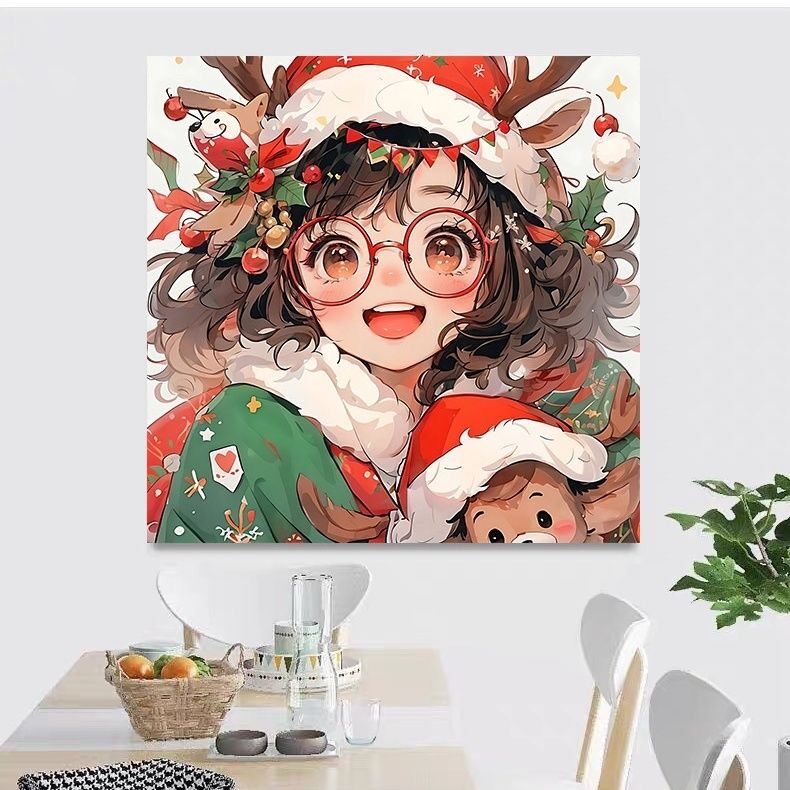 9ct 60x60cm natale ragazza ric - Embroidery Xmas recensione e prezzo