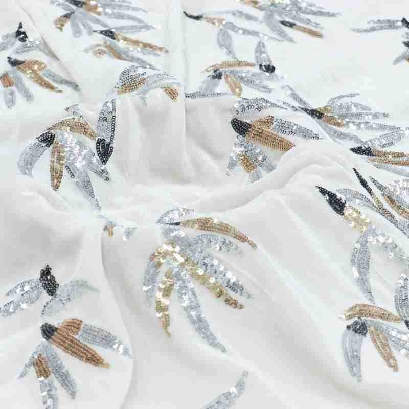 Tessuto per abbigliamento da d - Velvet Fabric Embroidery recensione e prezzo