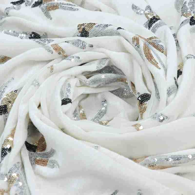 Tessuto per abbigliamento da d - Velvet Fabric Embroidery recensione e prezzo