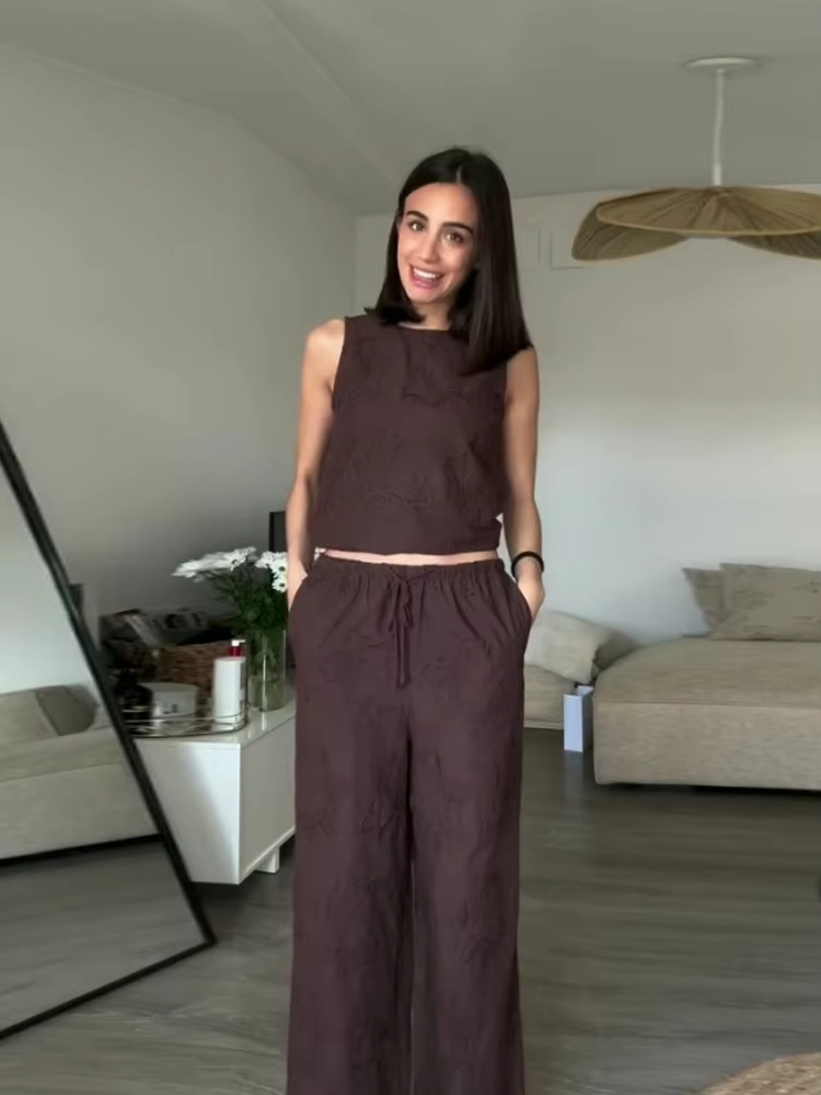 HH Set di pantaloni da donna c - Embroidery Vest recensione e prezzo