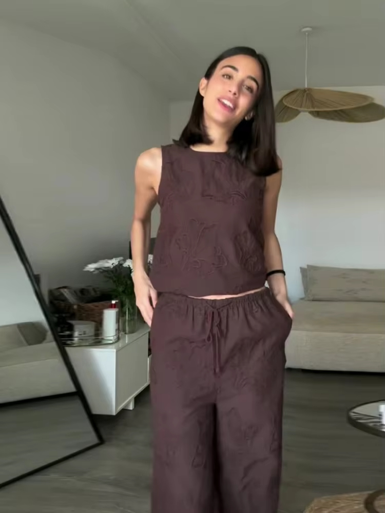 HH Set di pantaloni da donna c - Embroidery Vest recensione e prezzo