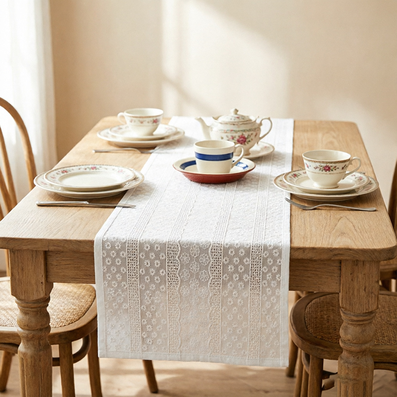 Runner da Tavola in Pizzo Bian - Embroidery Xmas recensione e prezzo