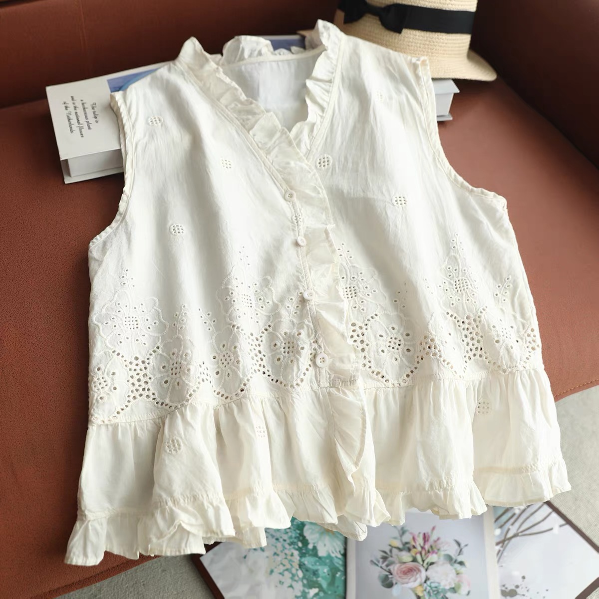 Top Senza Maniche da Donna con - Embroidery Vest recensione e prezzo