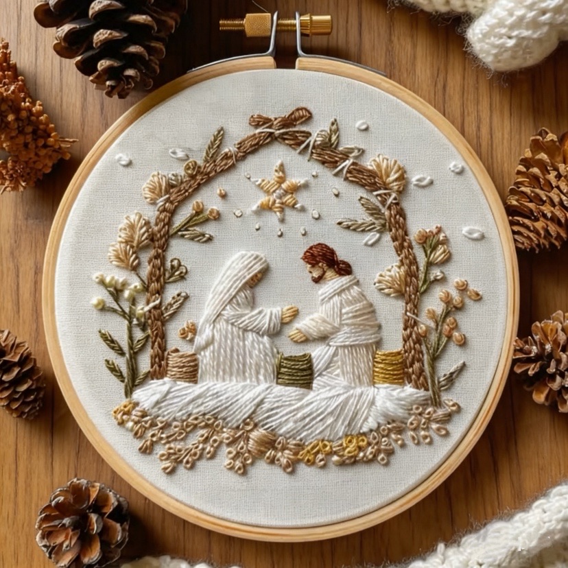 Kit da ricamo natalizio con na - Embroidery Jesus recensione e prezzo
