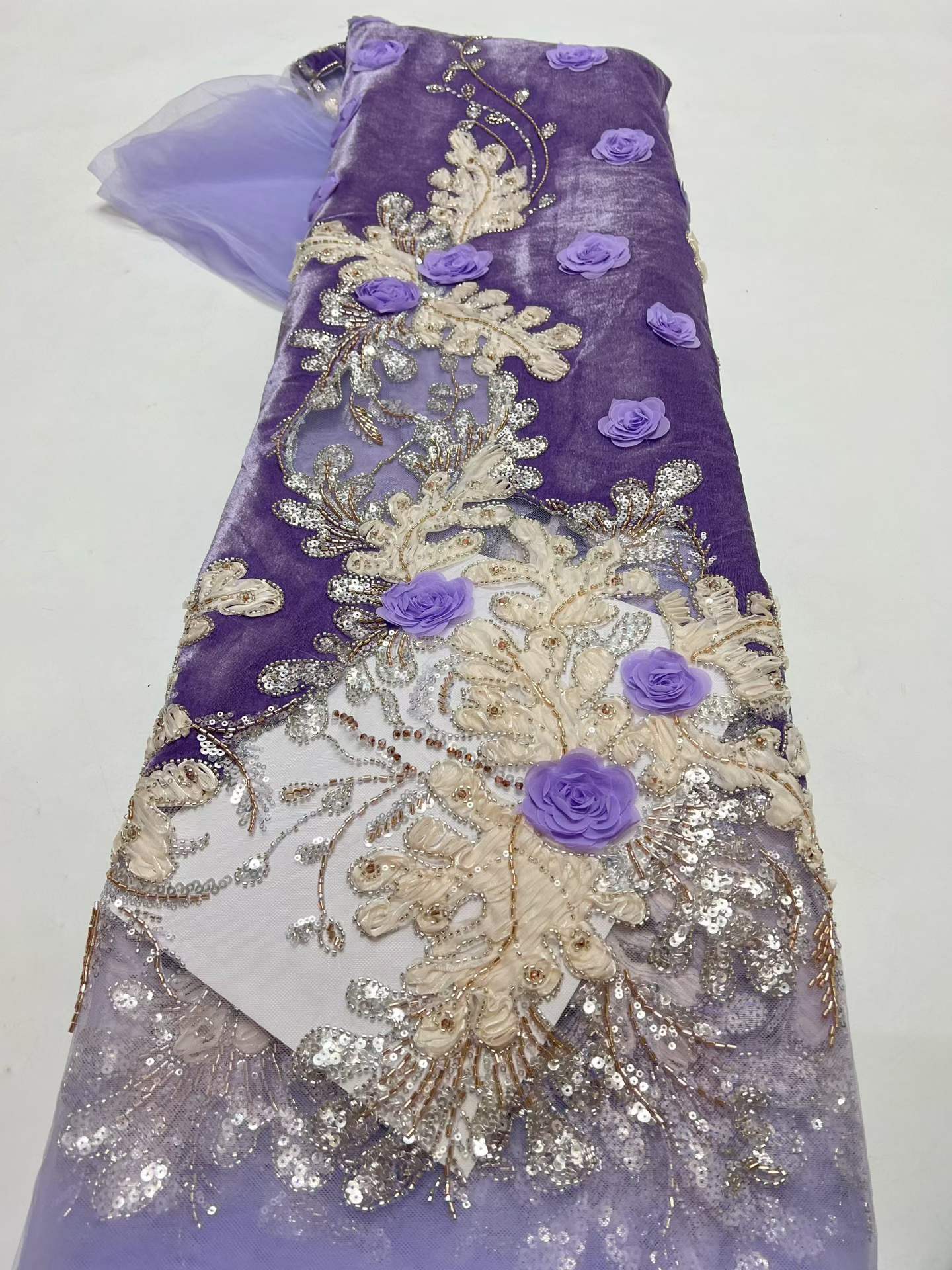 Tessuto in pizzo di velluto fr - Velvet Fabric Embroidery recensione e prezzo
