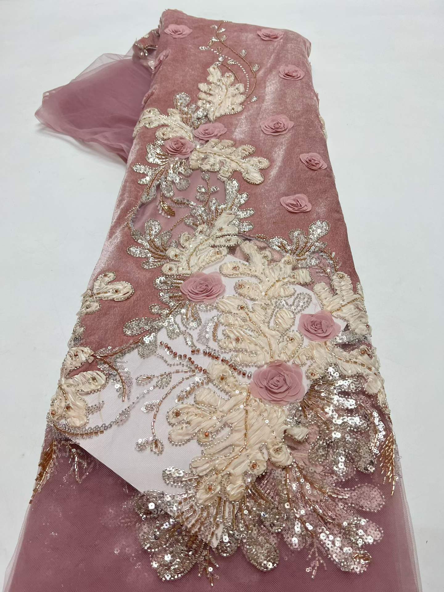 Tessuto in pizzo di velluto fr - Velvet Fabric Embroidery recensione e prezzo