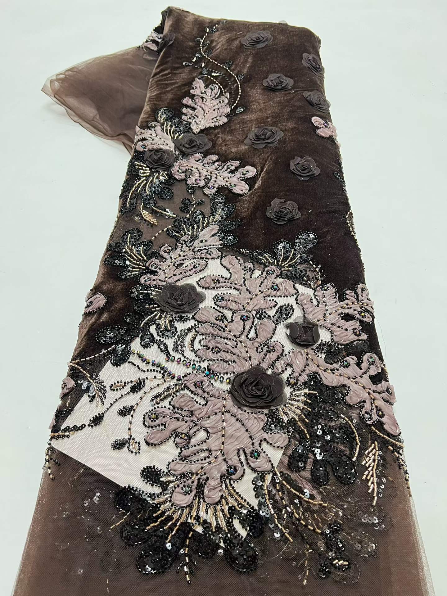 Tessuto in pizzo di velluto fr - Velvet Fabric Embroidery recensione e prezzo