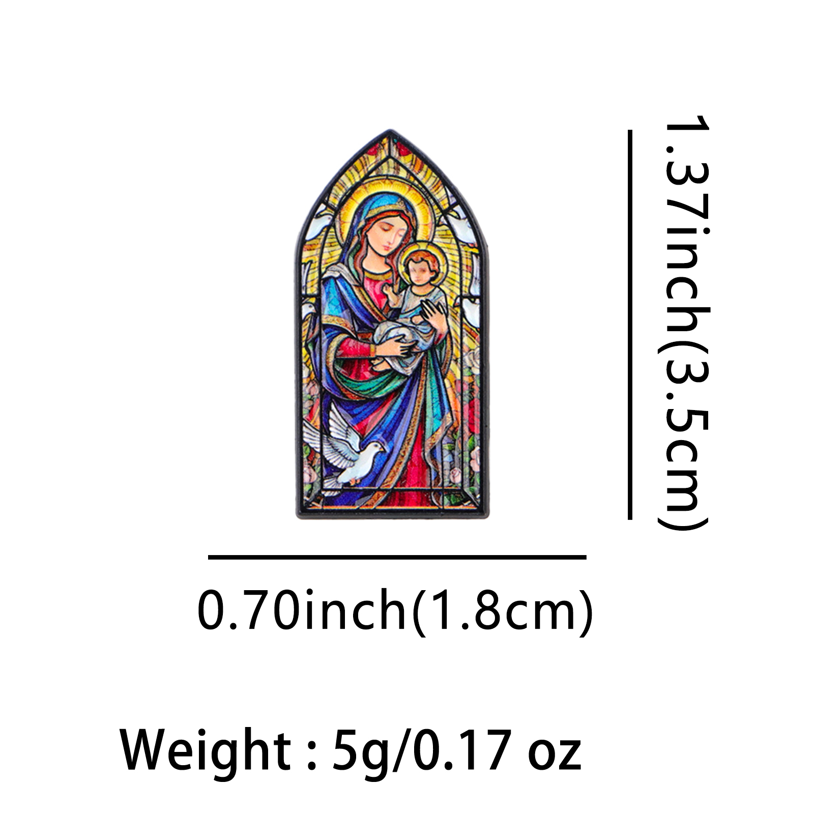 Spille vintage con immagine di - Embroidery Jesus recensione e prezzo