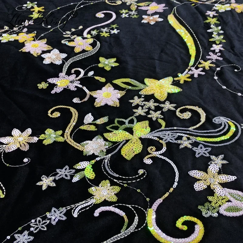 Nuovo ricamo in velluto nero a - Velvet Fabric Embroidery recensione e prezzo