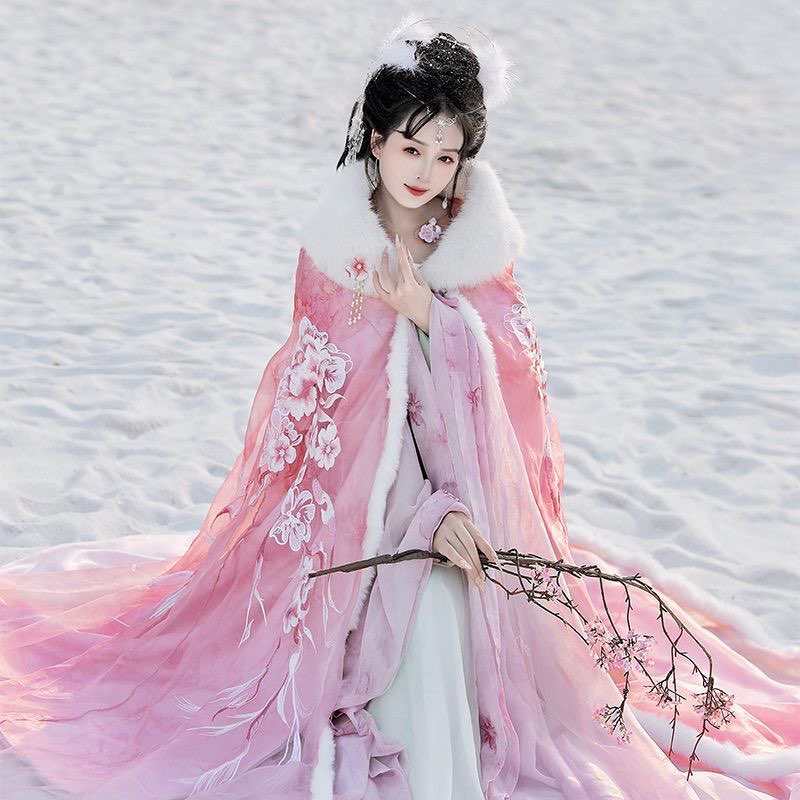 Abito mantello Hanfu rosa e ro - Embroidery Xmas recensione e prezzo